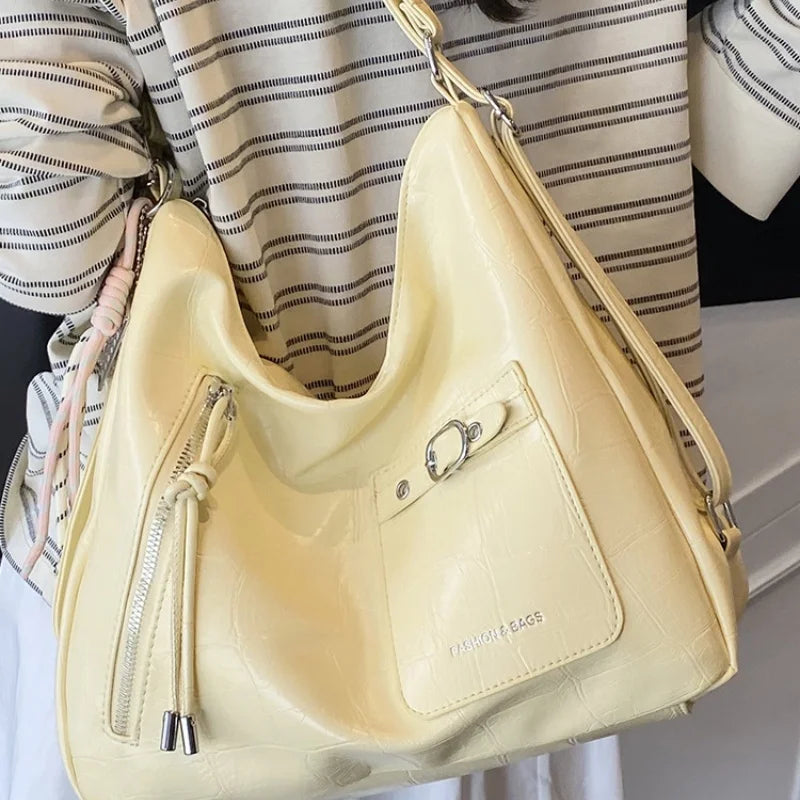 Luxury Designer Large Tote Bag Fashion Women Soft Leather Shoulder Bags Lady Crossbody bags Multi-functional Backpack Handbag
