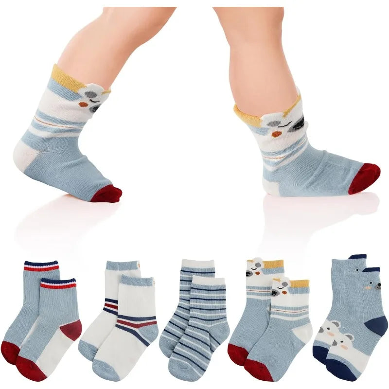 FainFun 5 Pares Calcetines de Invierno para Niña, Calcetines niños Divertidos