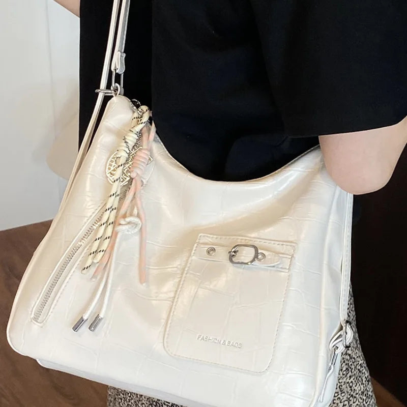 Luxury Designer Large Tote Bag Fashion Women Soft Leather Shoulder Bags Lady Crossbody bags Multi-functional Backpack Handbag