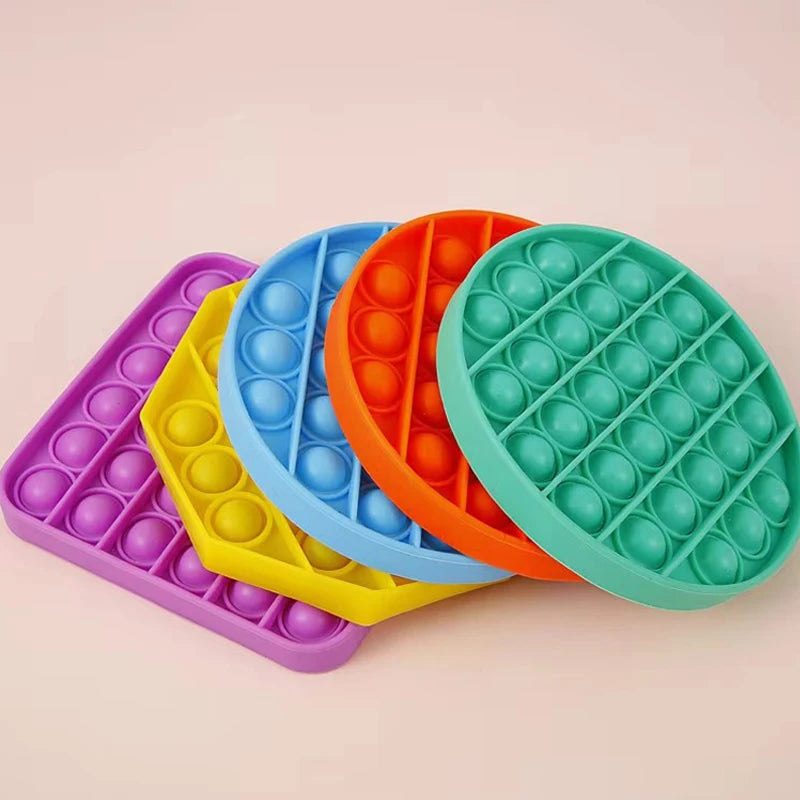 3PCS Silicone Bubble Sensory Fidget Toys For Kids Stress Reliever Gifts Regalos Cumpleaños Niños Para Invitados