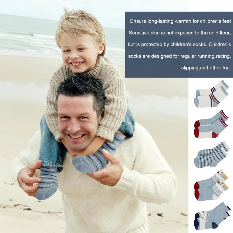 FainFun 5 Pares Calcetines de Invierno para Niña, Calcetines niños Divertidos