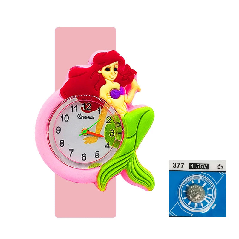 Cartoon Dolphins Sharks Children Watches Baby Learn Time Puzzle Toy Bracelet 3D Crocodile Crab Kids Digital Electronics Watch