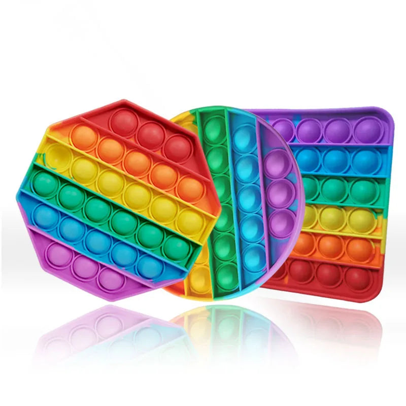 3PCS Silicone Bubble Sensory Fidget Toys For Kids Stress Reliever Gifts Regalos Cumpleaños Niños Para Invitados