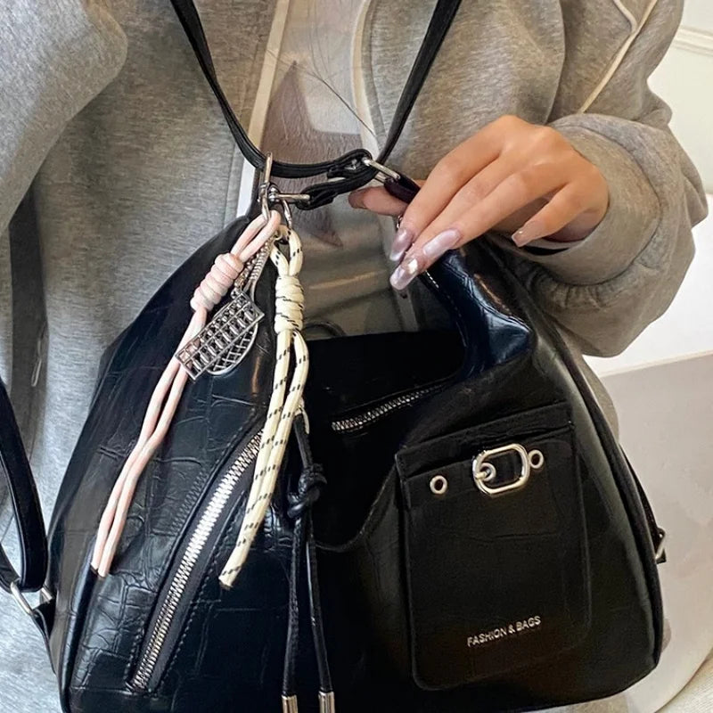 Luxury Designer Large Tote Bag Fashion Women Soft Leather Shoulder Bags Lady Crossbody bags Multi-functional Backpack Handbag
