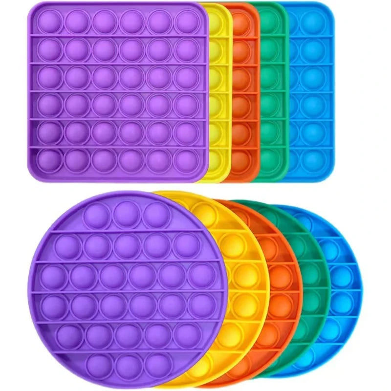 3PCS Silicone Bubble Sensory Fidget Toys For Kids Stress Reliever Gifts Regalos Cumpleaños Niños Para Invitados