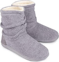 Women'S Cozy Winter Slipper Boots Warm Chenille Knit Bootie Memory Foam Non-Slip Indoor Outdoor House Shoes
