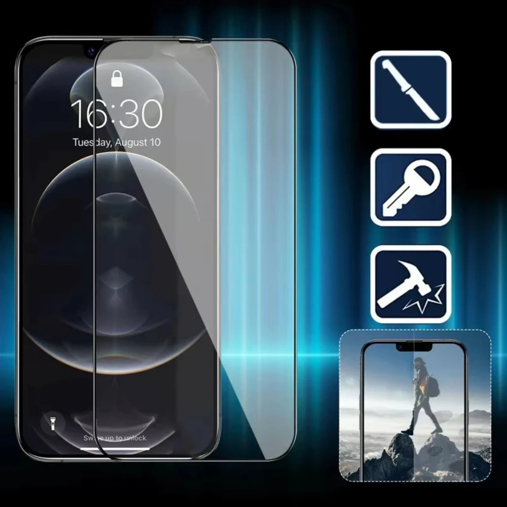 Lamina protectora IPhone 16 15 14 13 12 11 Pro Max, IPhone 12 13 Mini 16E High Definition Glass