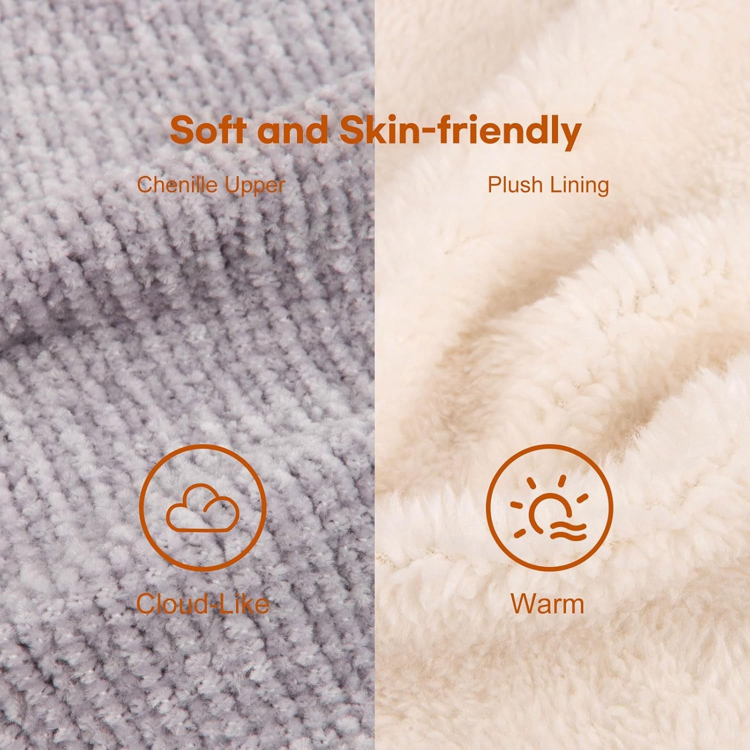 Women'S Cozy Winter Slipper Boots Warm Chenille Knit Bootie Memory Foam Non-Slip Indoor Outdoor House Shoes