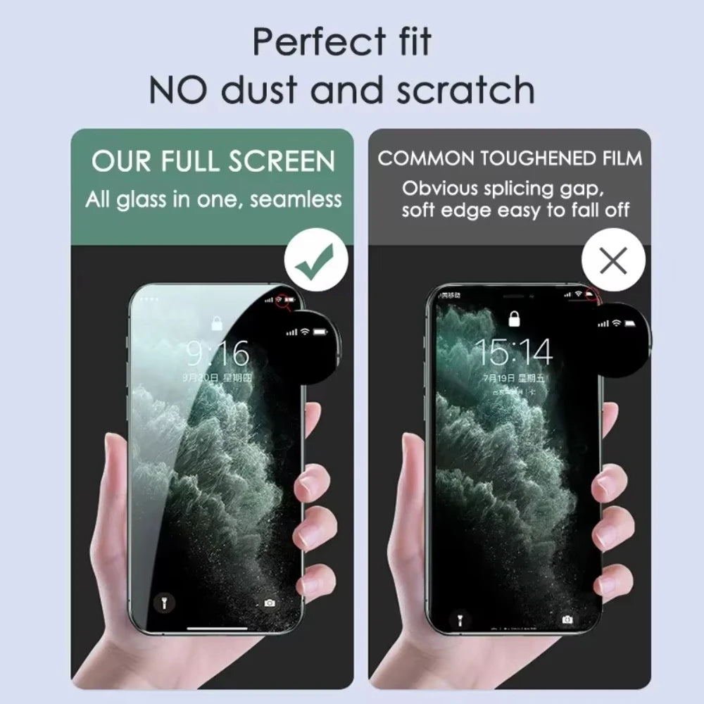 Lamina protectora IPhone 16 15 14 13 12 11 Pro Max, IPhone 12 13 Mini 16E High Definition Glass