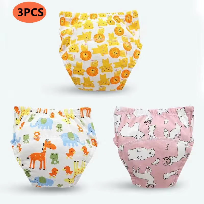 Baby Training Pants Nowborn Bebé Cloth Diaper Reusable Washable Cotton Elastic Waist Cloth Diapers Nappies Underwear