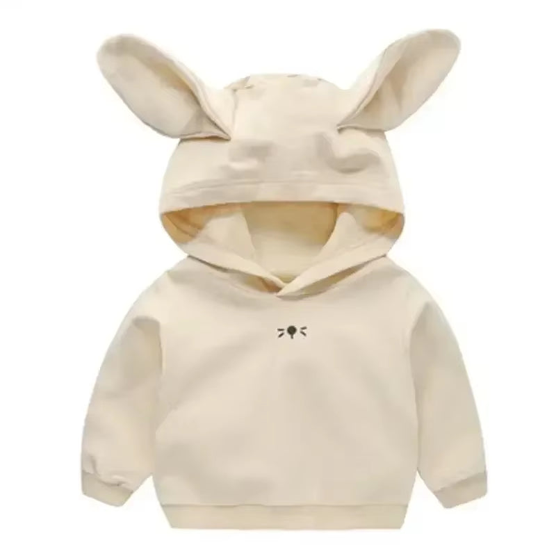 Baby Girls Boys Hoodies Infant Sweatshirts Kids Coat Hooded Pollover Outerwear Rabbit Ears Clothes Spring Autumn Children'S Tops